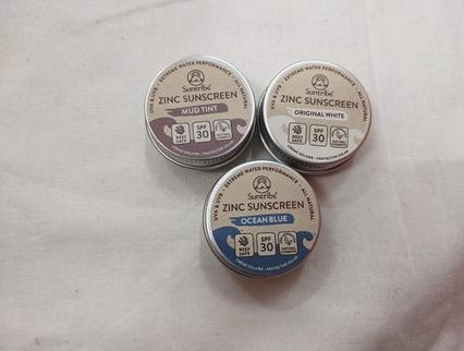 Actual product image Suntribe Organic Zinc Crème Solaire (Sun cream face, SPF 30, 10 g)