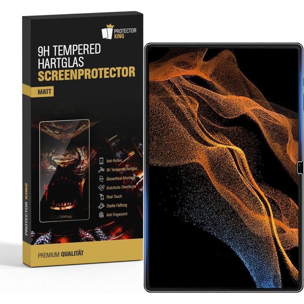 Protectorking 4x tempered 9H Panzerglas matt entspiegelt (4 Stück, Galaxy Tab S9 Ultra), Tablet Schutzfolie