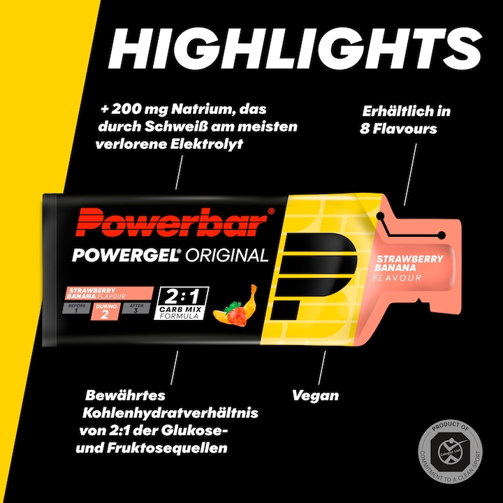 Actual product image Powerbar PowerGel Original (Strawberry, Banana, 24 pcs., 984 g)