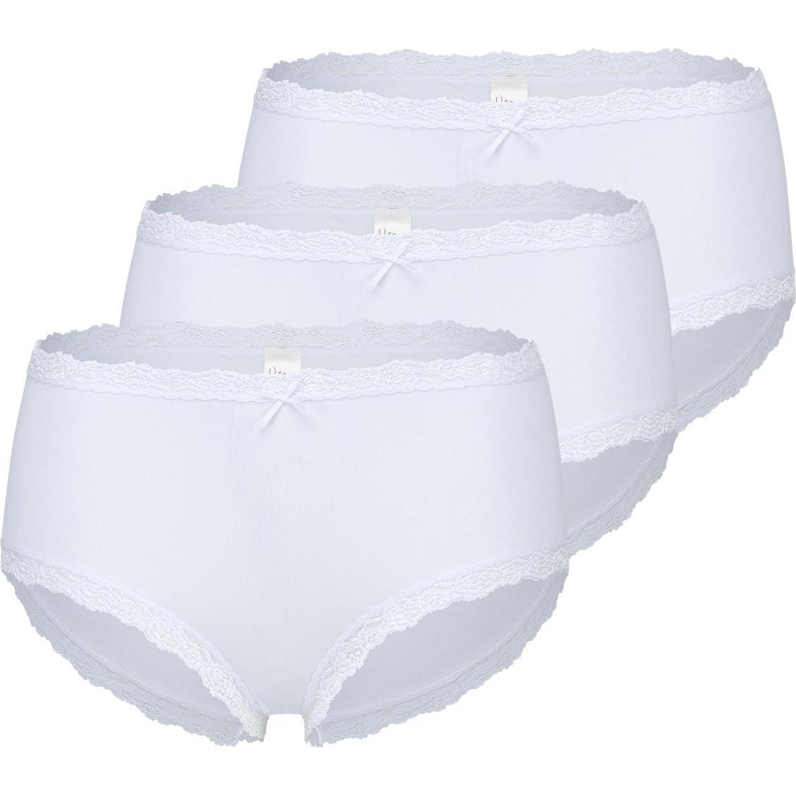 Nina von C., Damen, Unterhosen, 3er Pack Cosy Taillen Slip, Weiss, (42, 3er Pack)