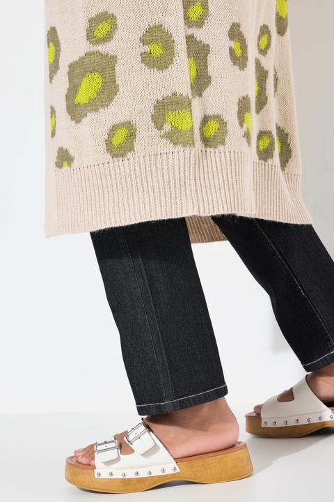 Immagine prodotto Angel of Style Long-Strickjacke, Color Animalmuster, offene Form (56)