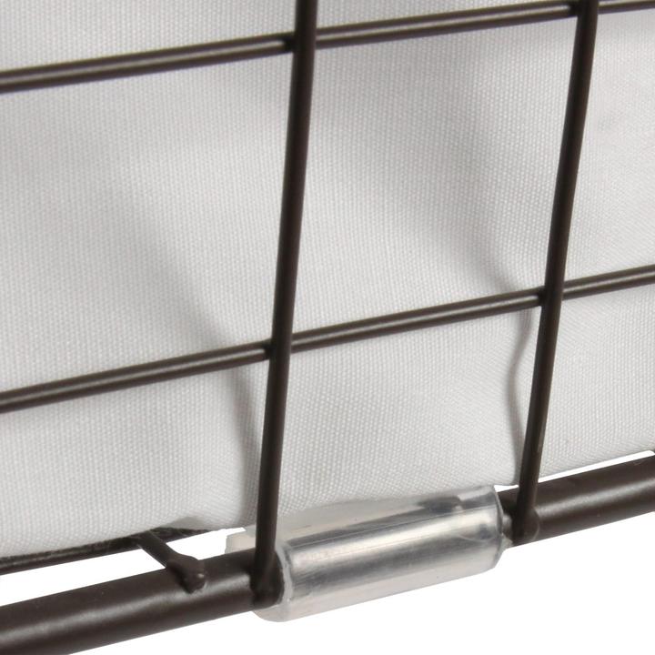 Actual product image Swisshandel24 Set of 4 Shelf Basket Tanta, Bathroom Basket Cupboard Basket Storage Tidy Helper, metal with fabric (48 cm, 4x)