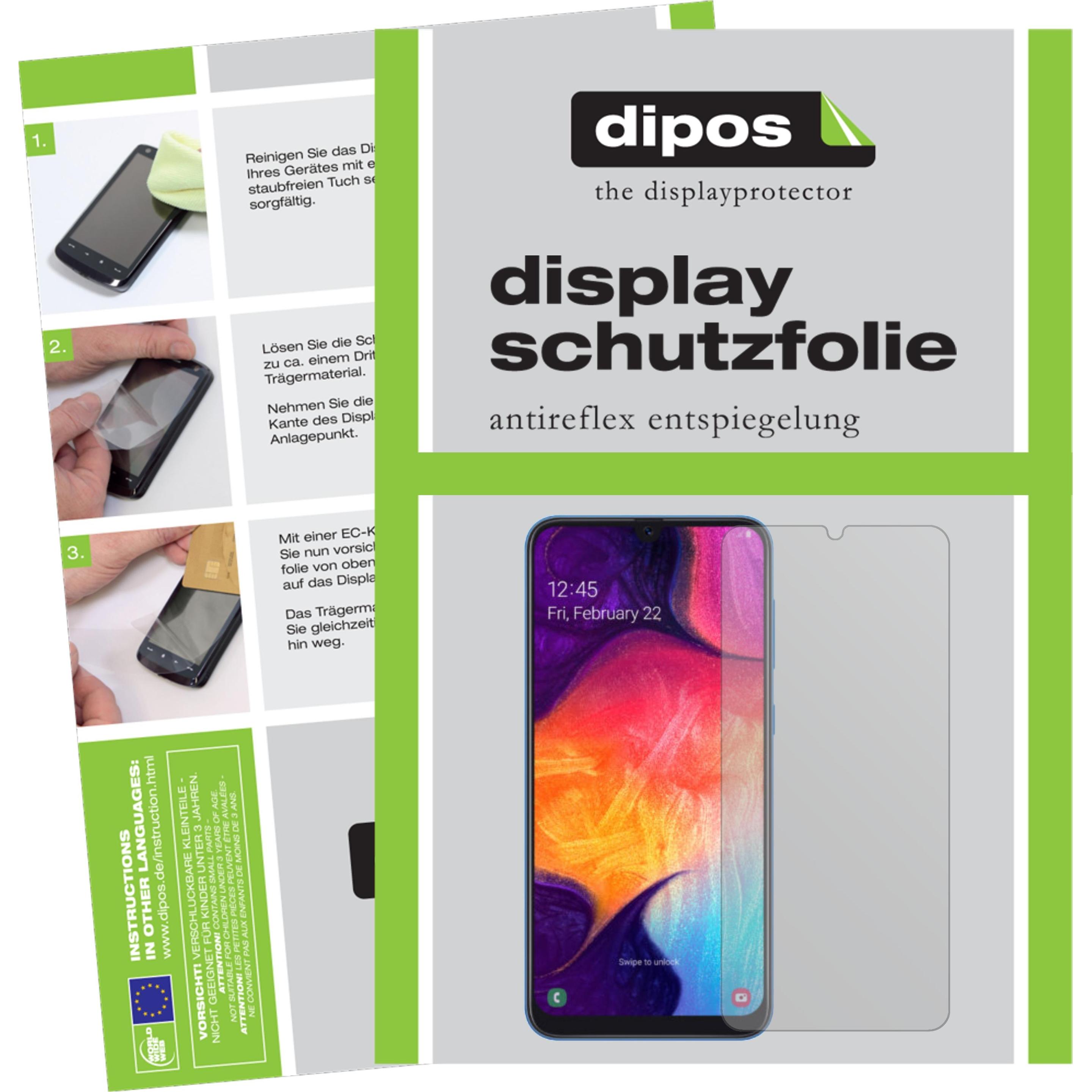 Dipos Displayschutzfolie Antireflex (2 Stück, Samsung Galaxy A40), Smartphone Schutzfolie, Transparent