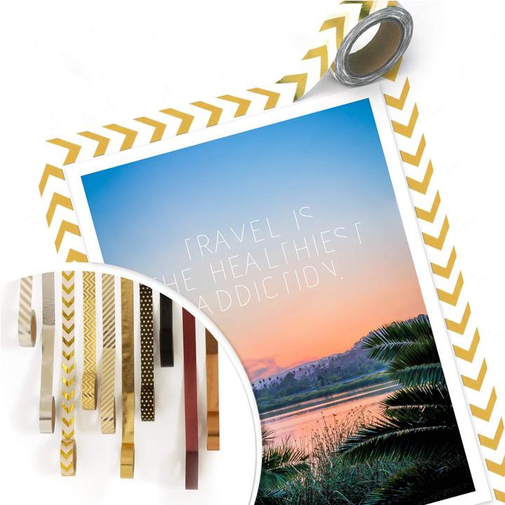 Actual product image Trenddeko Travel is the healthiest addiction (50 x 60 cm)