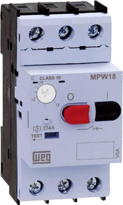 Actual product image Weg 12429371 MPW18-3-D063 Motor-protective circuit-breaker, adjustable 6.3 A 1 pc.