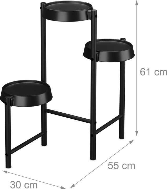 Actual product image Relaxdays Pflanzenständer Metall & Kunststoff