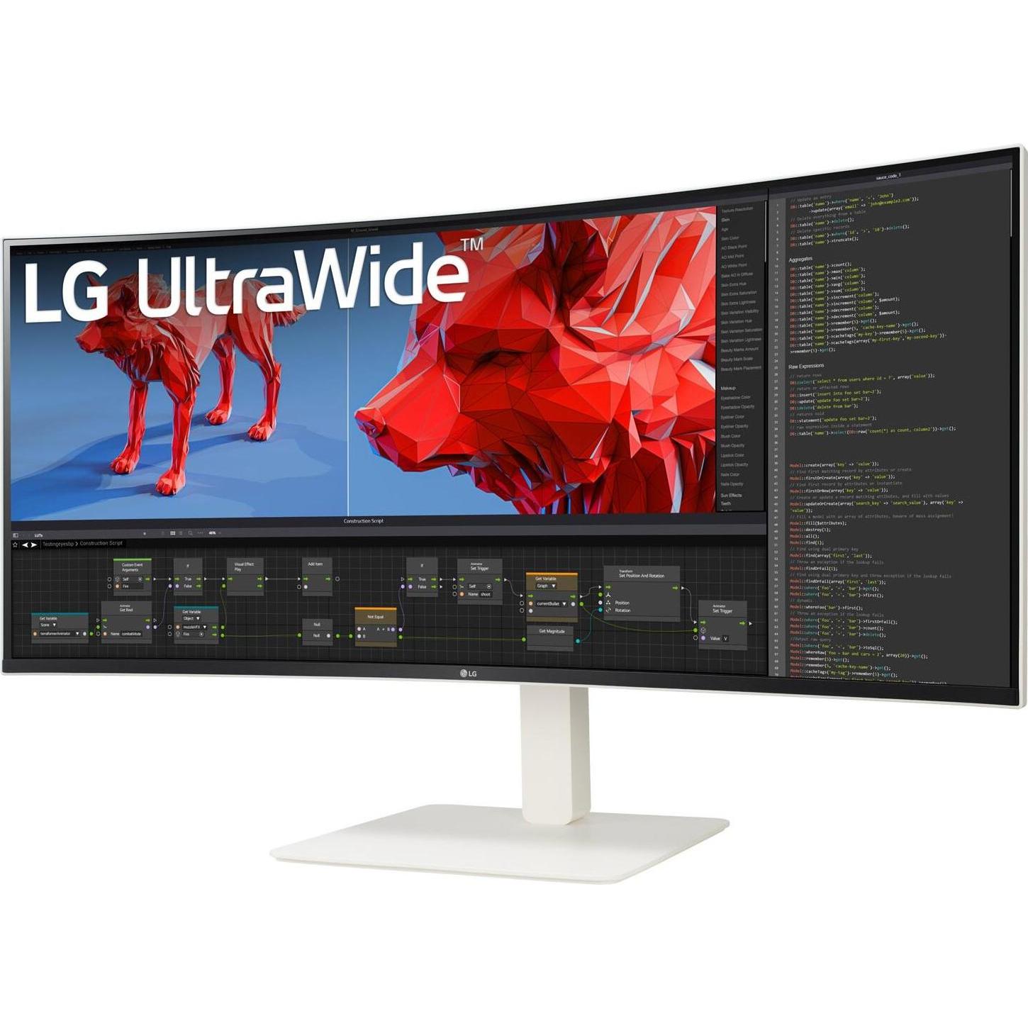 LG UltraWide 38BR85QC-W (3840 x 1600 Pixel, 37.50"), Monitor, Weiss