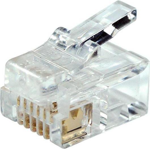 Actual product image RS PRO RJ12 connector Plug, 1-port 6P6C-pin Shielded