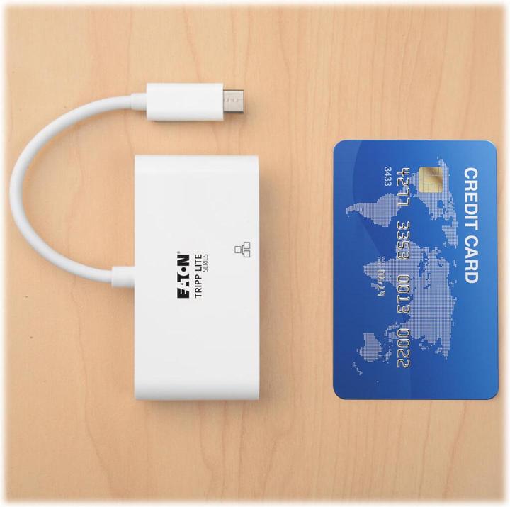 Actual product image Eaton USB-C Multiport Adapter - HDMI USB 3.0 Port GbE 60W PD Charging HDCP White (USB-C)