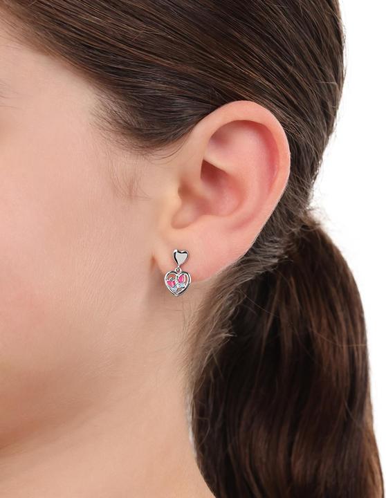 Immagine prodotto Prinzessin Lillifee Ohrschmuck für Mädchen, 925 Sterling Silber, Zirkonia synth. | Herz (Argento 925)