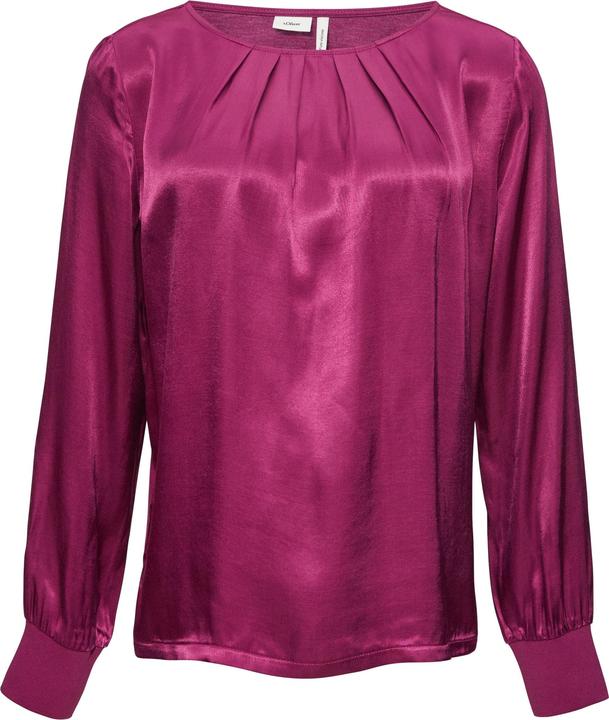 Immagine prodotto S.Oliver T-Shirt Satiniertes Blusenshirt im Fabricmix mit Raff-Details (40)