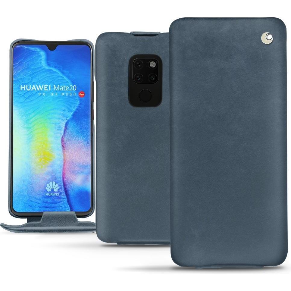 Noreve Lederschutzhülle vertikal (Huawei Mate 20), Smartphone Hülle, Blau