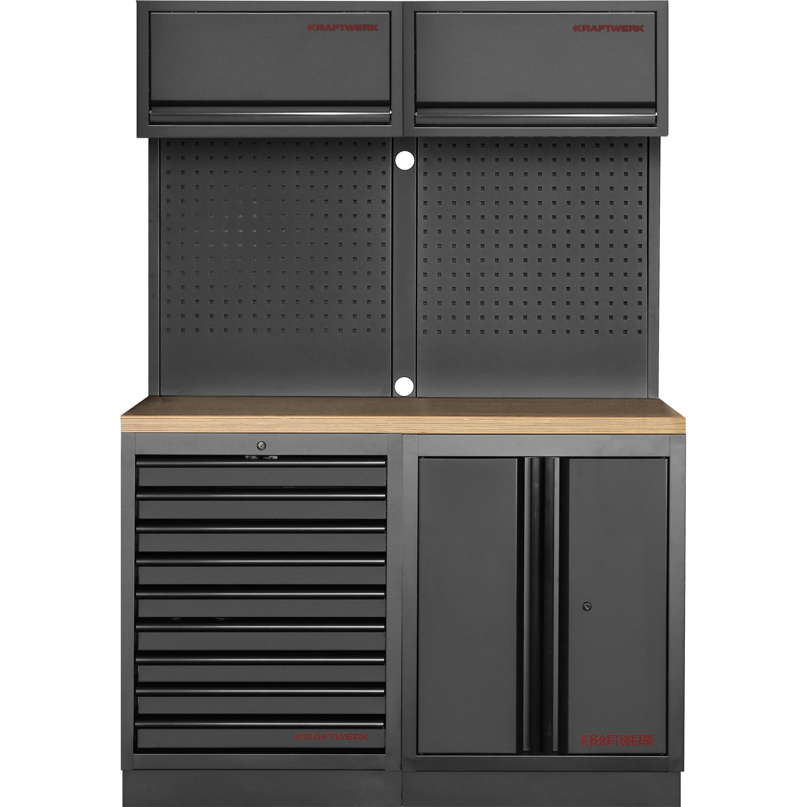 Thumbnail - Kraftwerk, Werkstattschrank, MOBILIO BLK Kombi Lochwand Buche (136 cm, 200 cm)