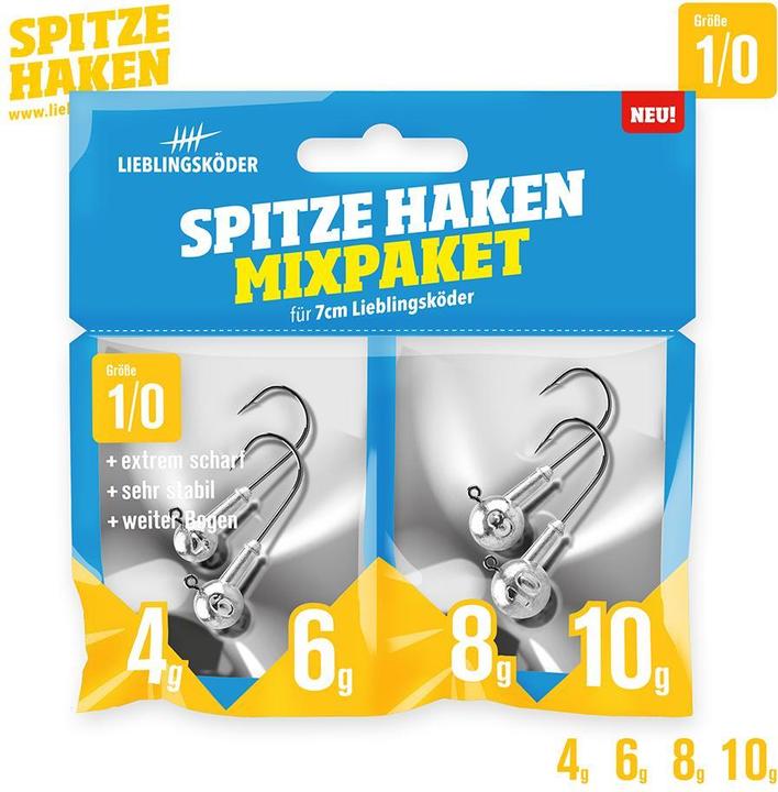 Lieblingsköder Spitze Haken Mixpaket Jigkopf