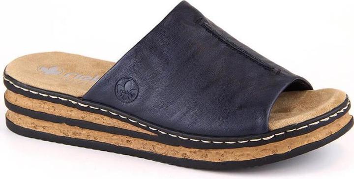 Rieker Bequeme marineblaue Flip-Flops (37)