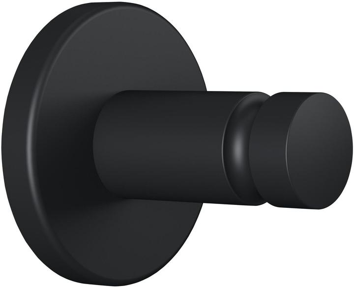 tesa MOON BLACK Towel hook incl. adhesive solution without drilling