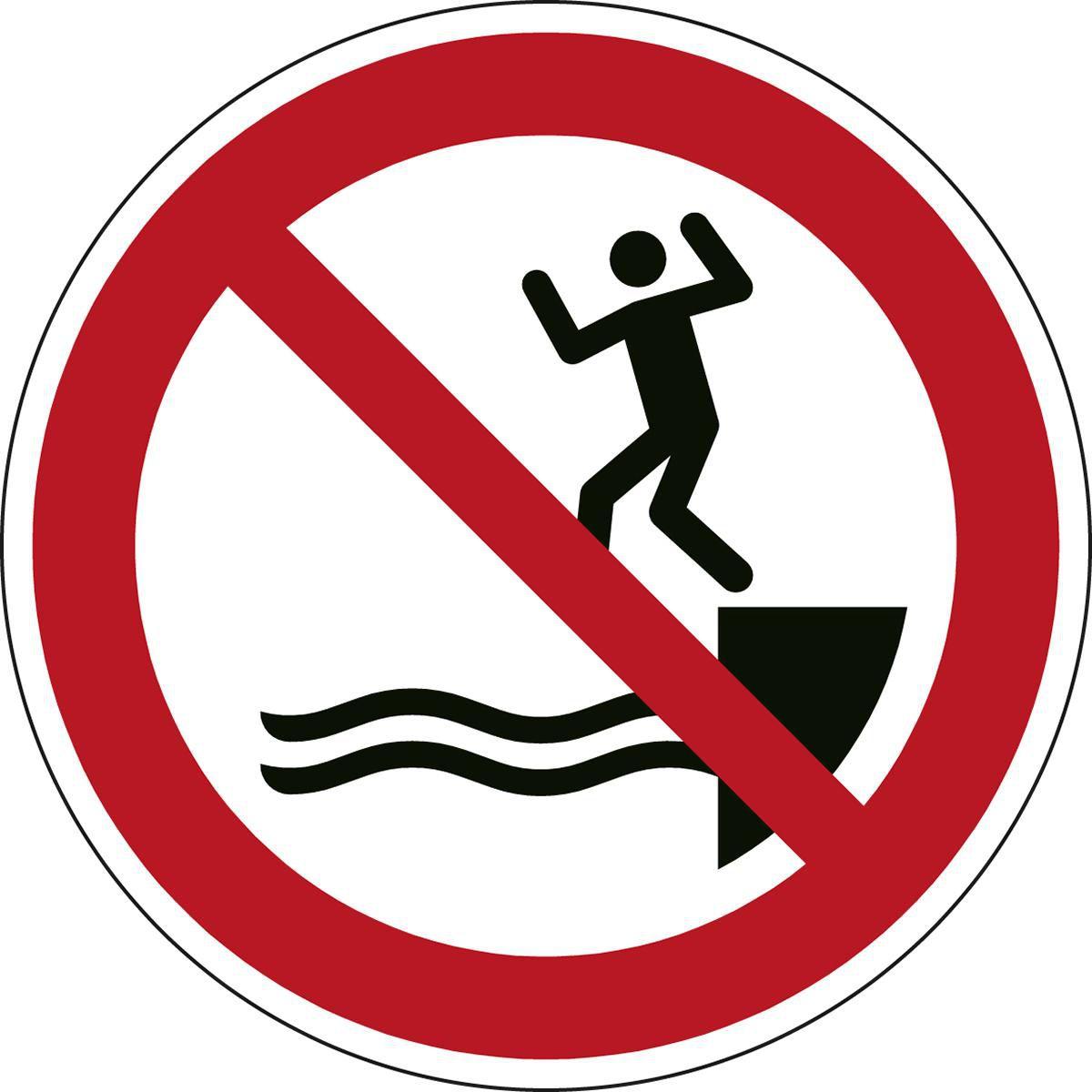 Brady, Sicherheitskennzeichnung, ISO-Sicherheitsschild - Nicht in das Wasser springen