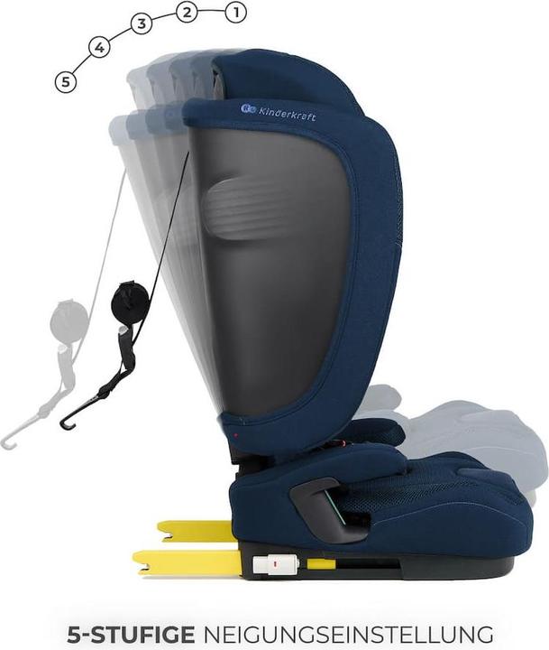 Produktbild KinderKraft Car Seat FIX2GO i-Size 76-150cm NAVY (Kindersitz, ECE R129/i-Size Norm)