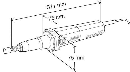 Actual product image Makita GD0810C (Straight grinder, 750 W)
