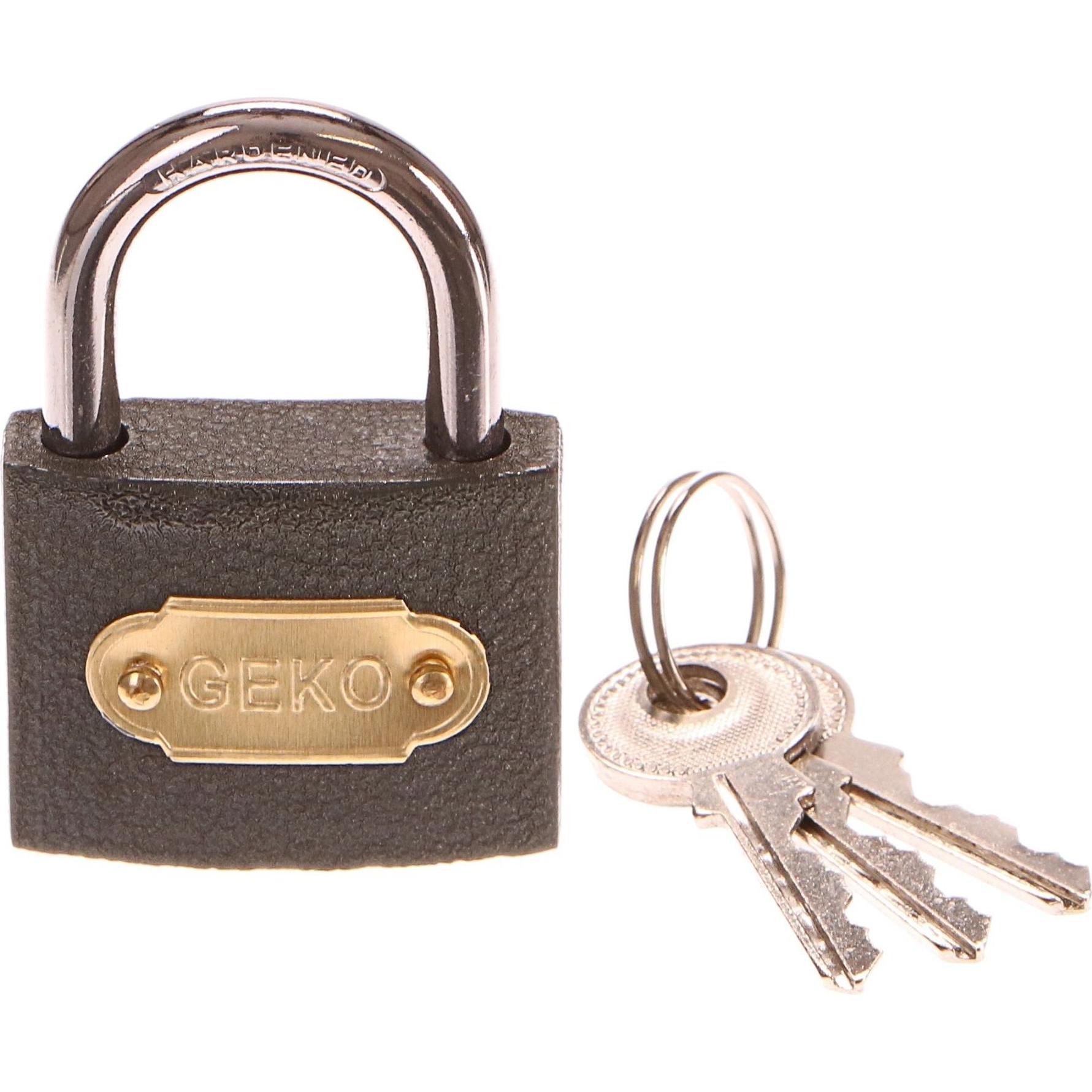 GEKO, Vorhängeschloss, Vorhängeschloss, 38 mm, 3 Schlüssel