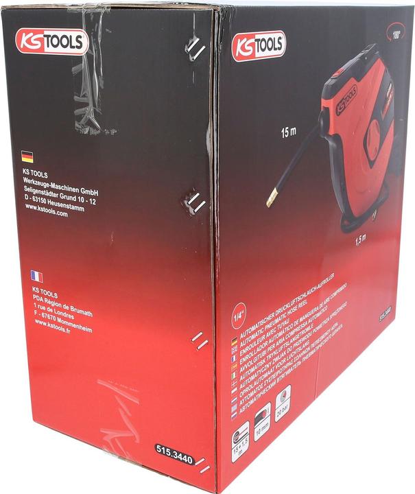 Actual product image KS Tools Compressed air hose reel, d 10mm x 15m