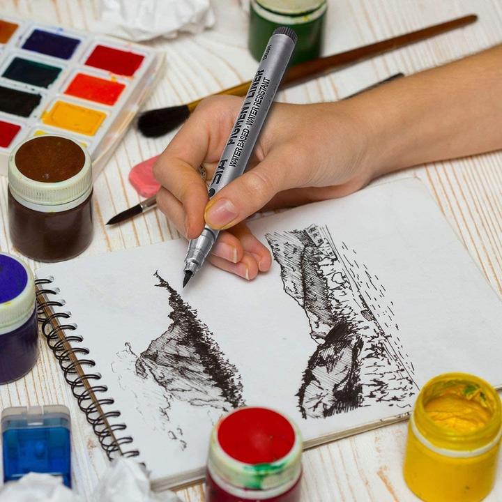 Produktbild I Am Creative Fineliner & Brush Pen (Grau/Schwarz, 9 x)