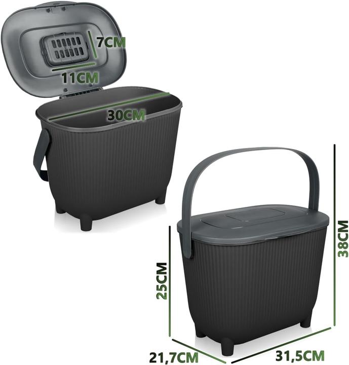 Produktbild Stimo Komposteimer 10L mit Aktivkohlefilter (10 l)