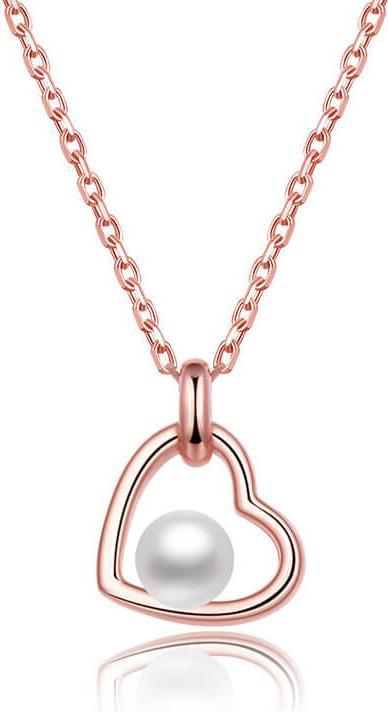 Produktbild Beneto Gold plated silver necklace with river pearl AGS1230 / 47P-ROSE (L)