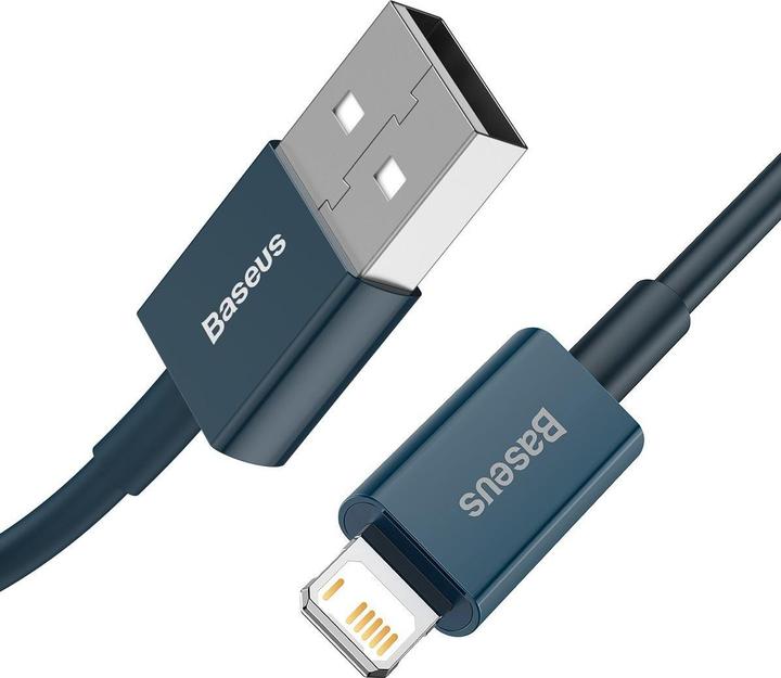 Actual product image Baseus Superior Series Cable USB to iP 2.4A 2m (blue) (2 m, USB 2.0)