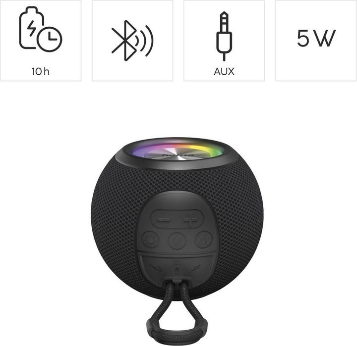Image du produit Hama Enceinte en forme de balle (10 h, Fonctionnement sur batterie)