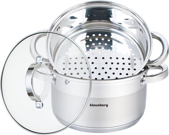 Klausberg Garnek do gotowania na parze 20cm (KB-7138) (Pot, Stainless steel, 20 x 10 cm)