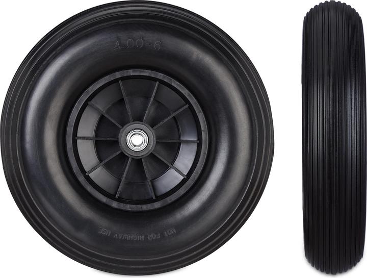 Actual product image Relaxdays Wheelbarrow Wheel 4., Solid Rubber
