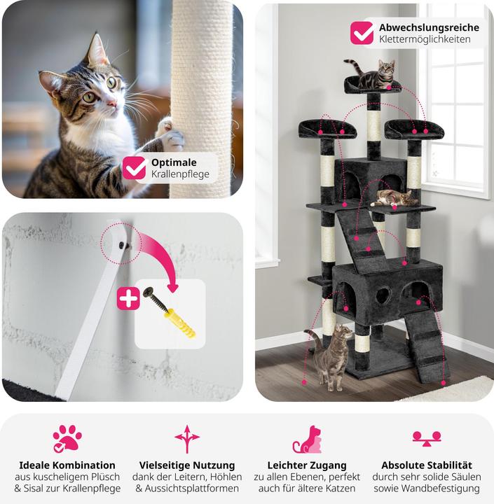 Produktbild tectake Mogli (170 cm, Schwarz, Weiss)