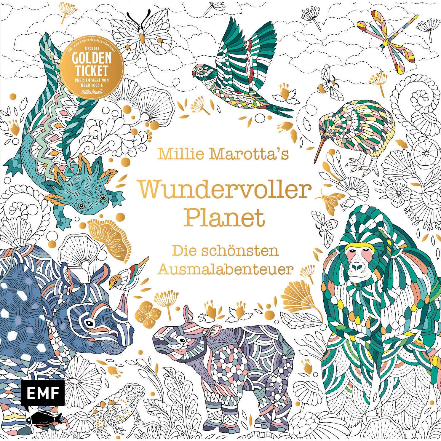 Edition Fischer Millie Marotta's Wundervoller Planet - Die schönsten Ausmal-Abenteuer