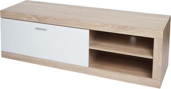 Immagine prodotto Mendler Porta TV HWC-L33, legno 43x140x41cm vano portaoggetti, aspetto quercia, bianco
