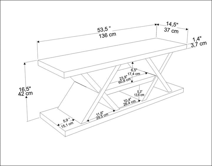 Image du produit Hanah Home Emersyn (136 x 37 x 42 cm)
