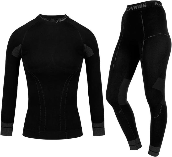 Immagine prodotto Alpinus Intimo da donna Thermoactive Tactical Base Layer Set nero-grigio GT18370 (L)