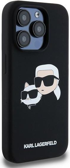 Actual product image Karl Lagerfeld KLHMP15XSKCHPPLK iPhone 15 Pro Max 6.7" czarny/black hardcase Silicone Karl & Choupet (Apple iPhone 15 Pro Max)