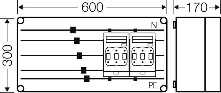 Actual product image Hensel NH fuse box