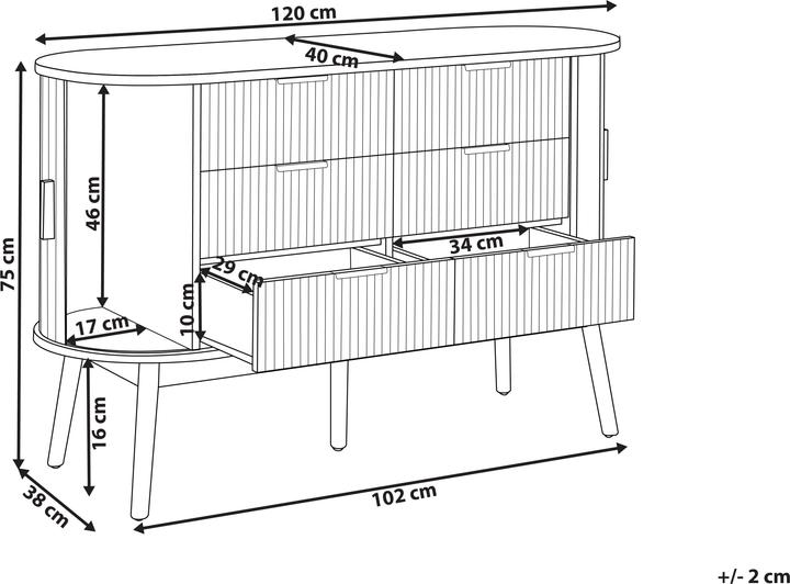 Image du produit Beliani Selah (120 x 40 x 75 cm)