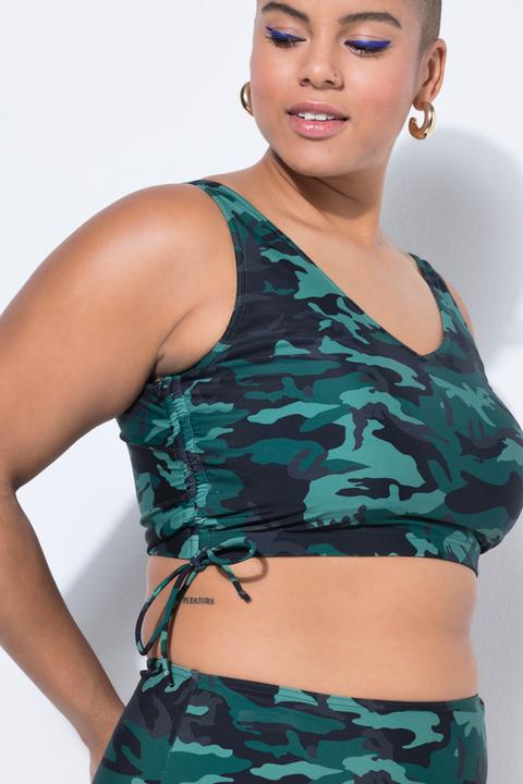 Produktbild Studio Untold Bikini-Top, Camouflage, Raffbänder, Softcups (42)