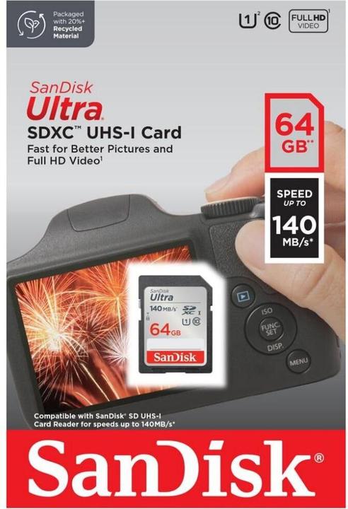 Productafbeelding Sandisk Ultra SDXC /s (64 GB, SDXC, U1, UHS-I)