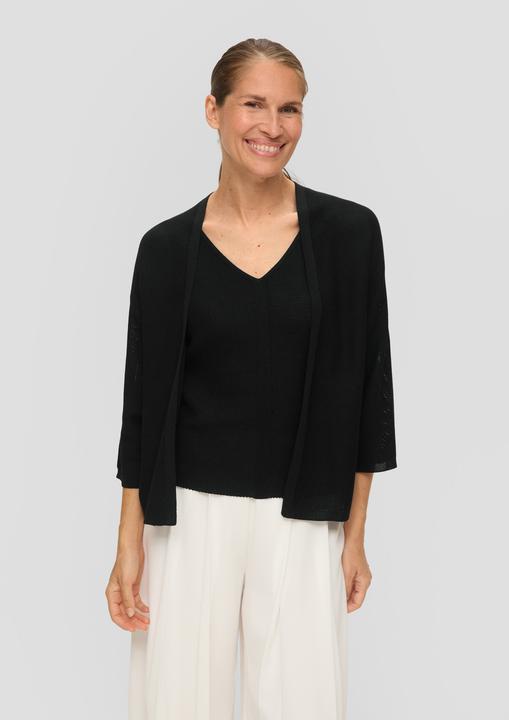 Actual product image s.Oliver Strickjacke Strickjacke mit Lochstruktur (M)