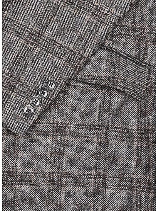 Productafbeelding Hackett Luxe Italian Woven Wool Jacket with Tonal Check and Tailored Fit (44)