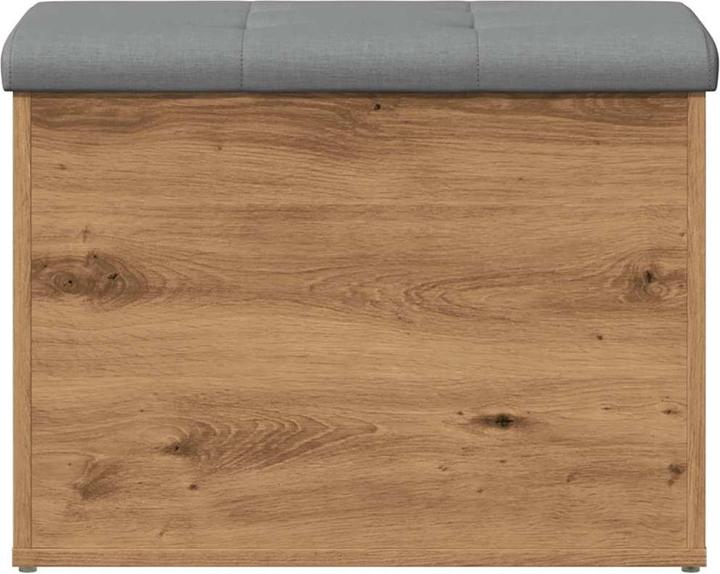 Immagine prodotto VidaXL Panca con portaoggetti Rovere Artigianale 62x42x45 cm Materiale in legno Panca per scarpe (42 cm)