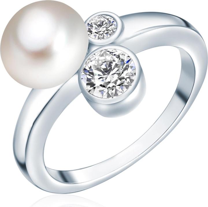 Produktbild Valero Pearls Damen Sterling Silber Zirkonia Süsswasser-Zuchtperle silber - 3876 (60, 925 Silber)