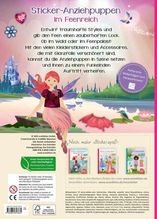 Produktbild Sticker-Anziehpuppen Metallic – Im Feenreich