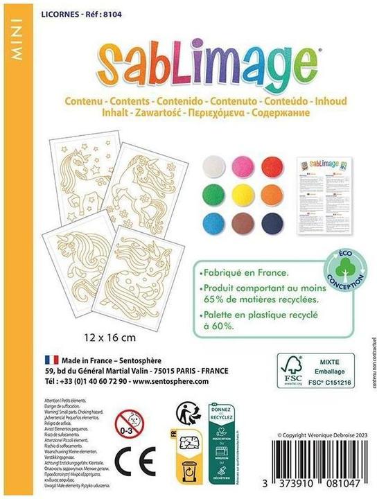 Produktbild Sentosphere Sandbilder Mini Einhörner