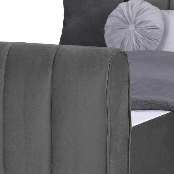 Produktbild Homestyle4u Polsterbett Doppelbett Stoffbett Bettgestell (140 x 200 cm)