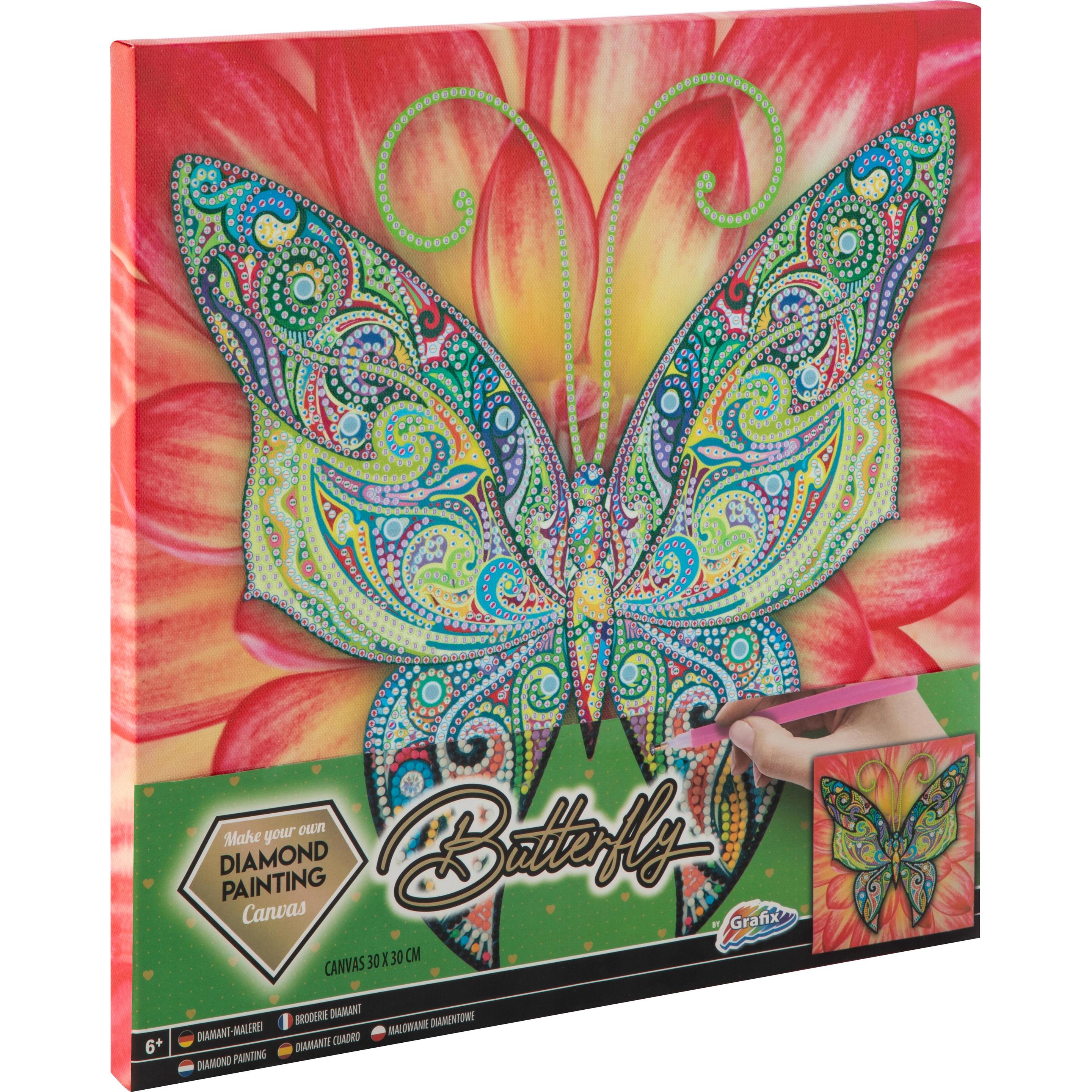 Grafix Leinwand Diamond Painting Schmetterling